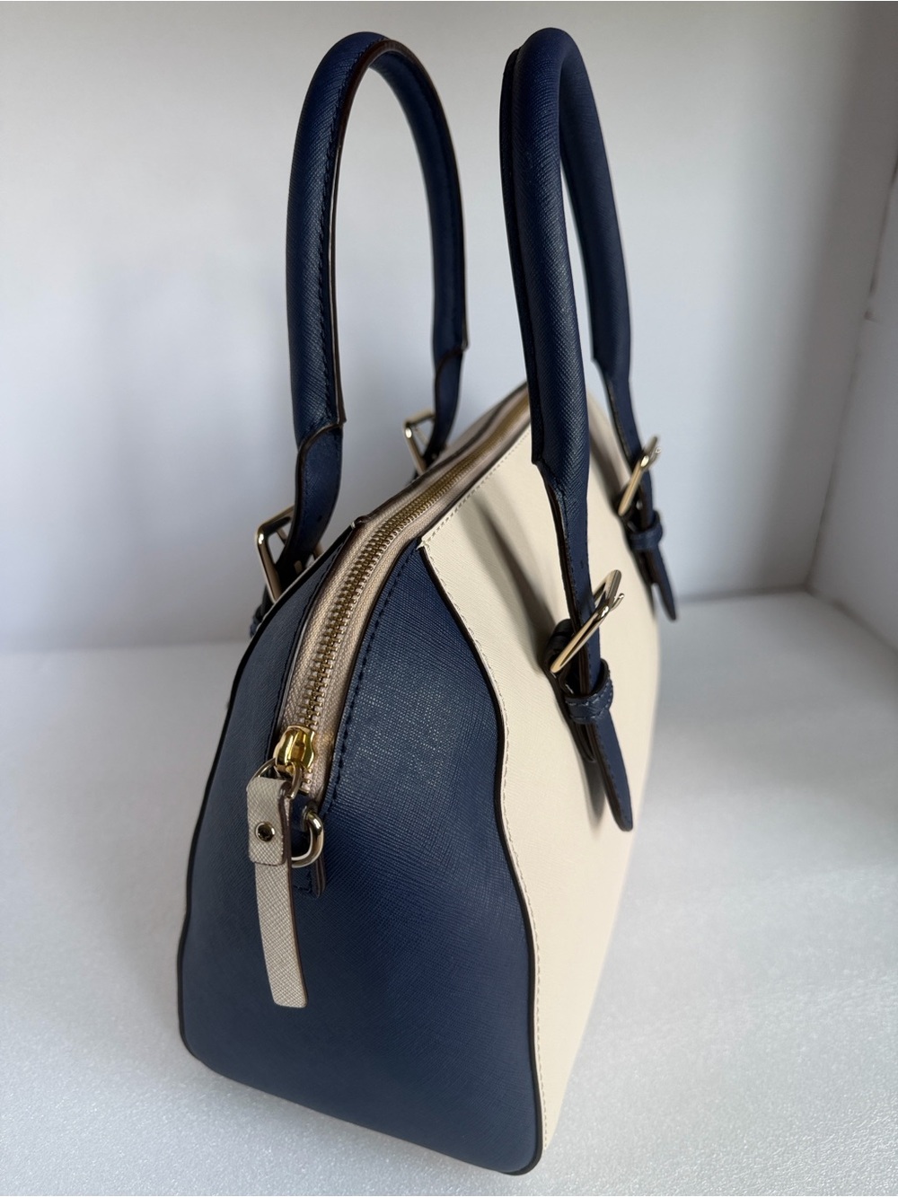 KATE SPADE New York Cove Street Pippa Satchel Pebble French Navy Leather - Picture 5 of 16